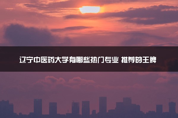 辽宁中医药大学有哪些热门专业 推荐的王牌专业
