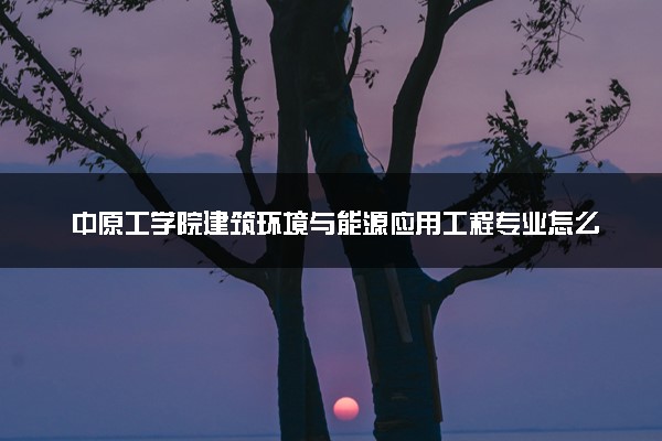 中原工学院建筑环境与能源应用工程专业怎么样 录取分数线多少