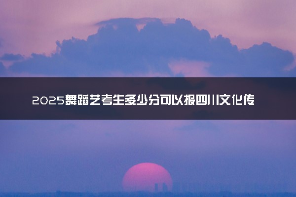 2025舞蹈艺考生多少分可以报四川文化传媒职业学院