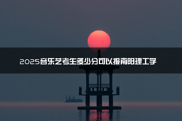 2025音乐艺考生多少分可以报南阳理工学院
