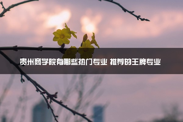 贵州商学院有哪些热门专业 推荐的王牌专业