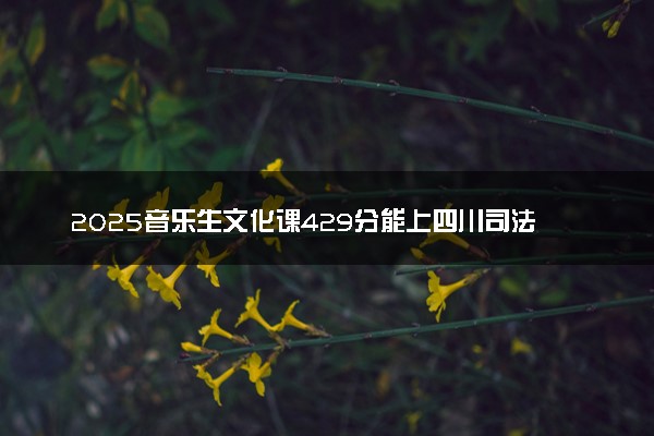2025音乐生文化课429分能上四川司法警官职业学院吗