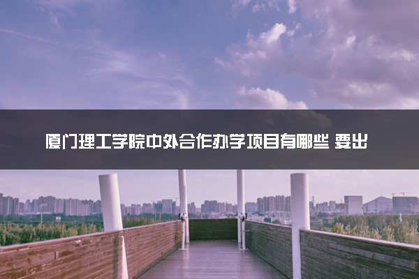 厦门理工学院中外合作办学项目有哪些 要出国吗