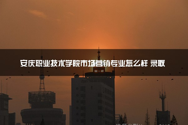 安庆职业技术学院市场营销专业怎么样 录取分数线多少