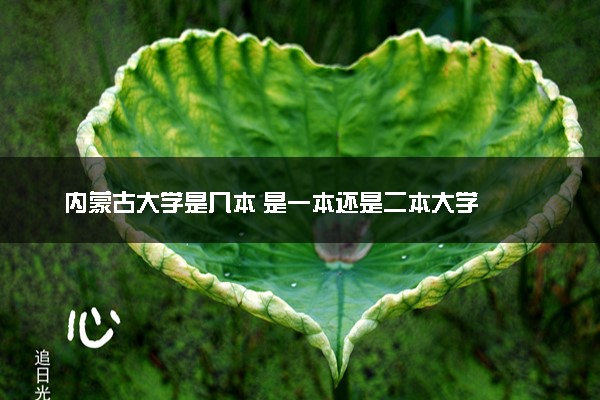内蒙古大学是几本 是一本还是二本大学