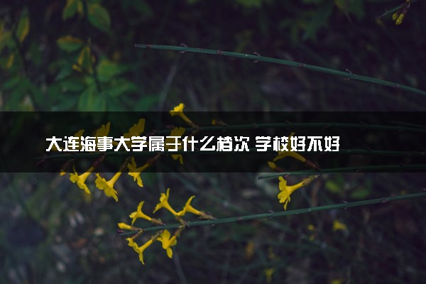 大连海事大学属于什么档次 学校好不好