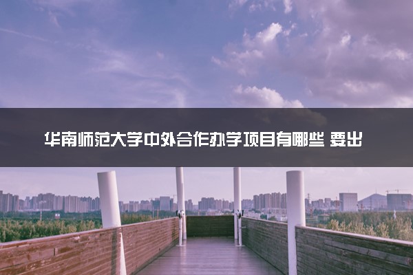 华南师范大学中外合作办学项目有哪些 要出国吗