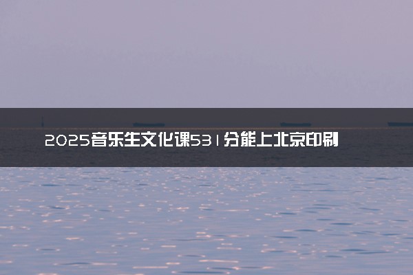 2025音乐生文化课531分能上北京印刷学院吗
