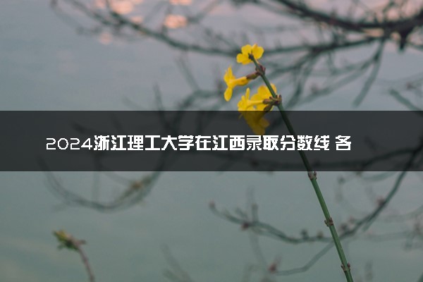 2024浙江理工大学在江西录取分数线 各专业分数及位次