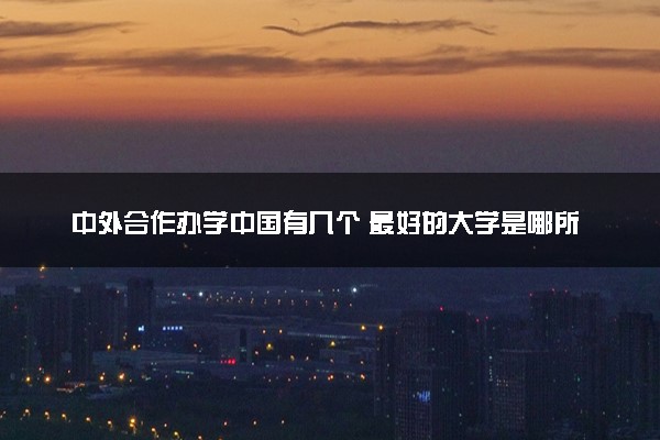 中外合作办学中国有几个 最好的大学是哪所
