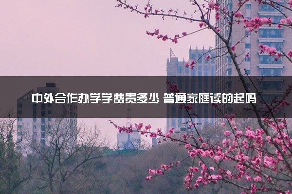 中外合作办学学费贵多少 普通家庭读的起吗