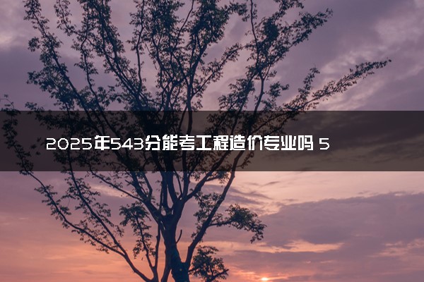 2025年543分能考工程造价专业吗 543分工程造价专业大学推荐