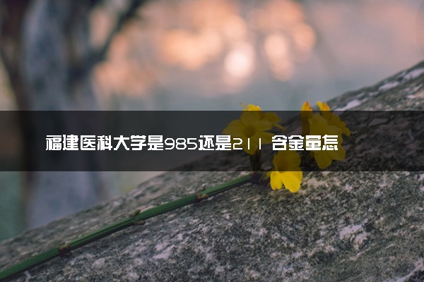福建医科大学是985还是211 含金量怎么样