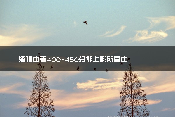 深圳中考400~450分能上哪所高中