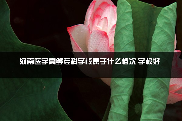 河南医学高等专科学校属于什么档次 学校好不好