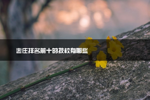枣庄排名前十的技校有哪些