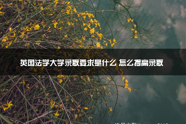 英国法学大学录取要求是什么 怎么提高录取率