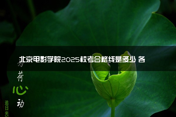 北京电影学院2025校考合格线是多少 各专业分数线汇总