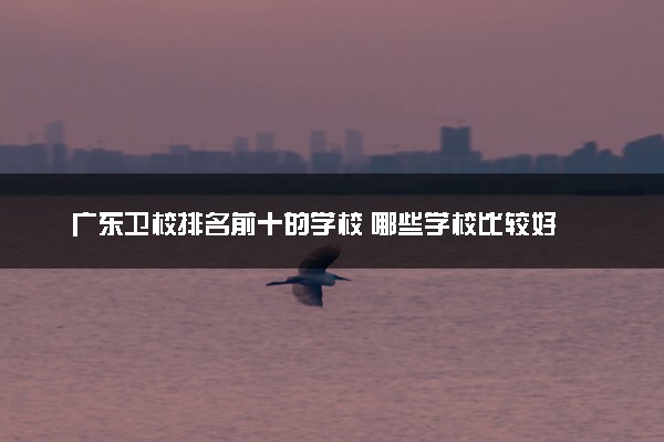 广东卫校排名前十的学校 哪些学校比较好