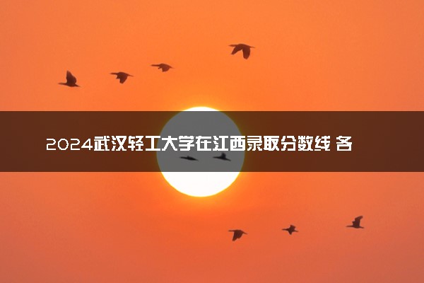 2024武汉轻工大学在江西录取分数线 各专业分数及位次
