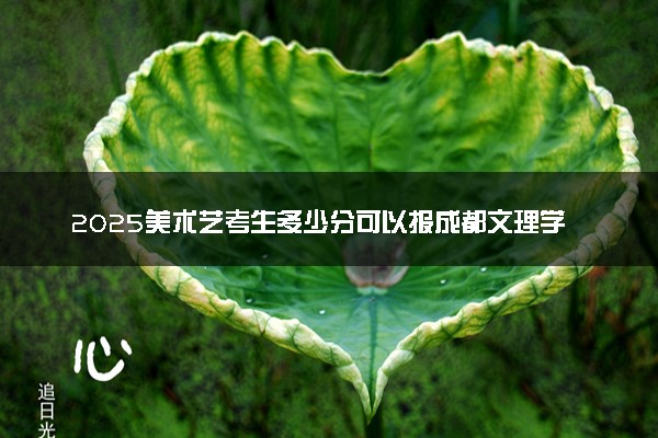 2025美术艺考生多少分可以报成都文理学院