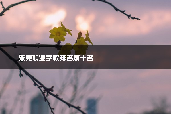 东莞职业学校排名前十名