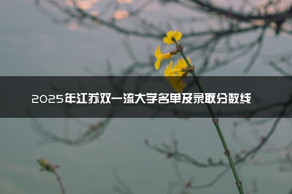2025年江苏双一流大学名单及录取分数线 全国排名第几