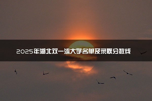 2025年湖北双一流大学名单及录取分数线 全国排名第几