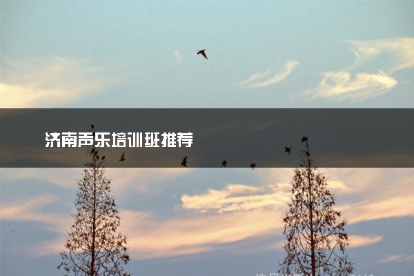 济南声乐培训班推荐
