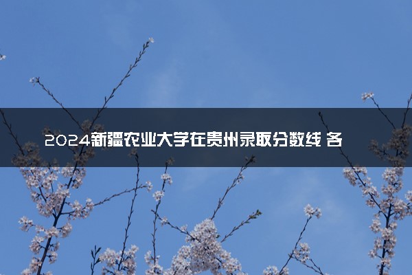 2024新疆农业大学在贵州录取分数线 各专业分数及位次