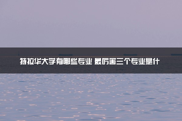 特拉华大学有哪些专业 最厉害三个专业是什么