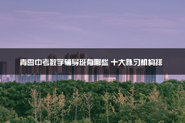 青岛中考数学辅导班有哪些 十大补习机构排名