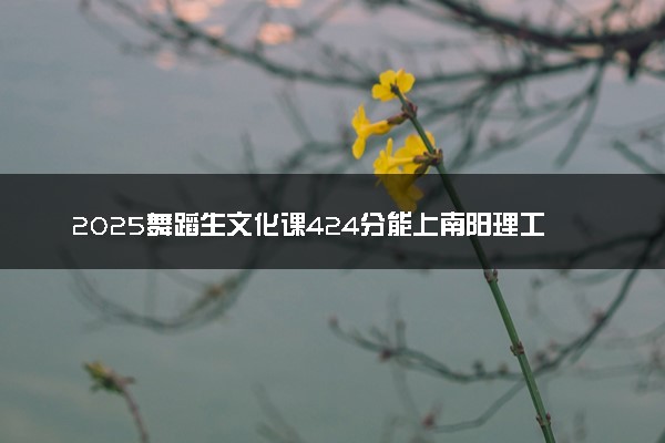 2025舞蹈生文化课424分能上南阳理工学院吗