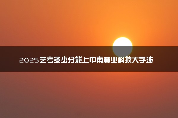 2025艺考多少分能上中南林业科技大学涉外学院 最低分数线是多少