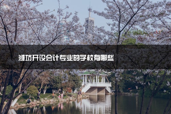 潍坊开设会计专业的学校有哪些