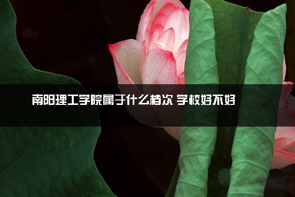 南阳理工学院属于什么档次 学校好不好
