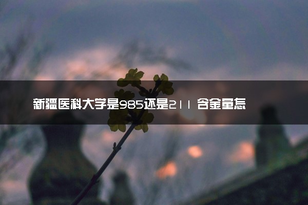 新疆医科大学是985还是211 含金量怎么样