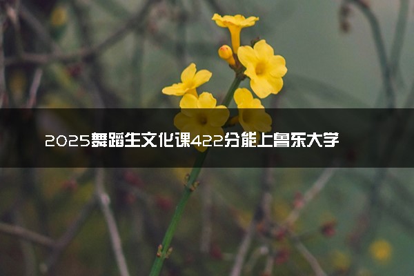 2025舞蹈生文化课422分能上鲁东大学吗