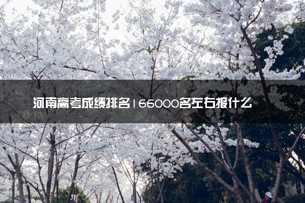 河南高考成绩排名166000名左右报什么大学好（2025年参考）