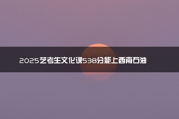 2025艺考生文化课538分能上西南石油大学吗
