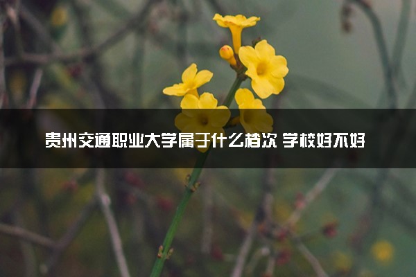贵州交通职业大学属于什么档次 学校好不好