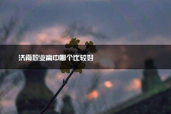 济南职业高中哪个比较好
