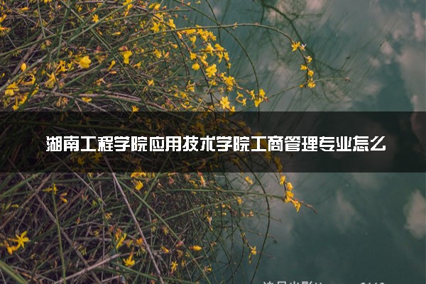 湖南工程学院应用技术学院工商管理专业怎么样 录取分数线多少