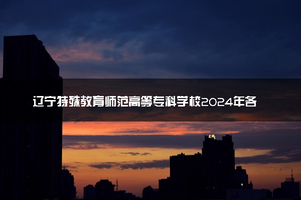 辽宁特殊教育师范高等专科学校2024年各省录取分数线 多少分能考上