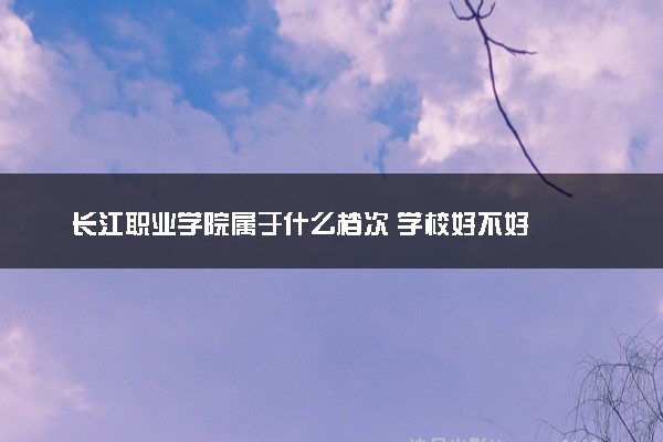 长江职业学院属于什么档次 学校好不好