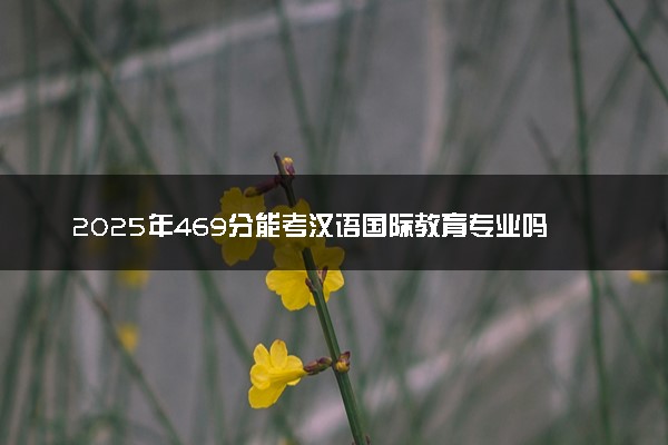 2025年469分能考汉语国际教育专业吗 469分汉语国际教育专业大学推荐