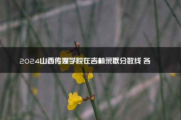 2024山西传媒学院在吉林录取分数线 各专业分数及位次