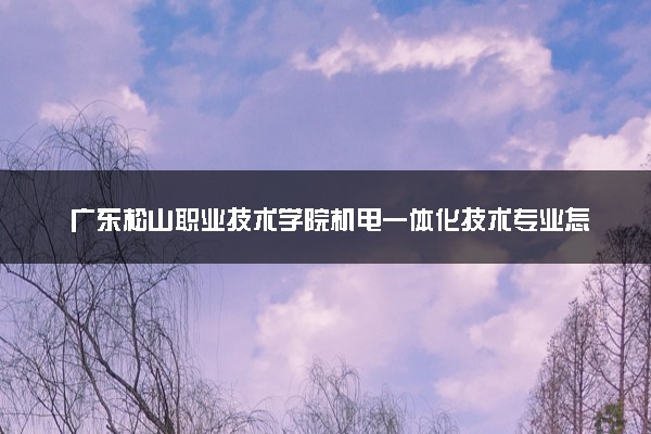 广东松山职业技术学院机电一体化技术专业怎么样 录取分数线多少