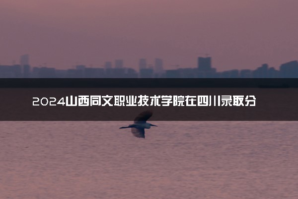 2024山西同文职业技术学院在四川录取分数线 各专业分数及位次