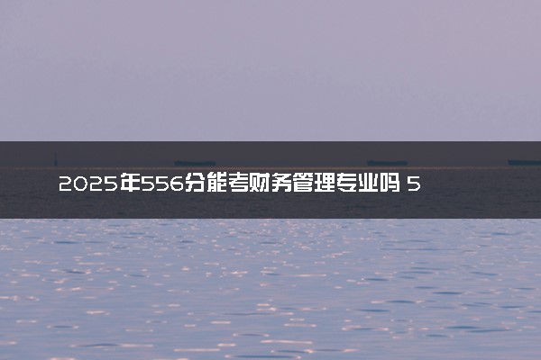 2025年556分能考财务管理专业吗 556分财务管理专业大学推荐